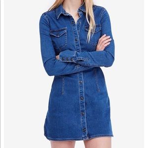 Dynomite in Denim Long-Sleeve Mini Dress